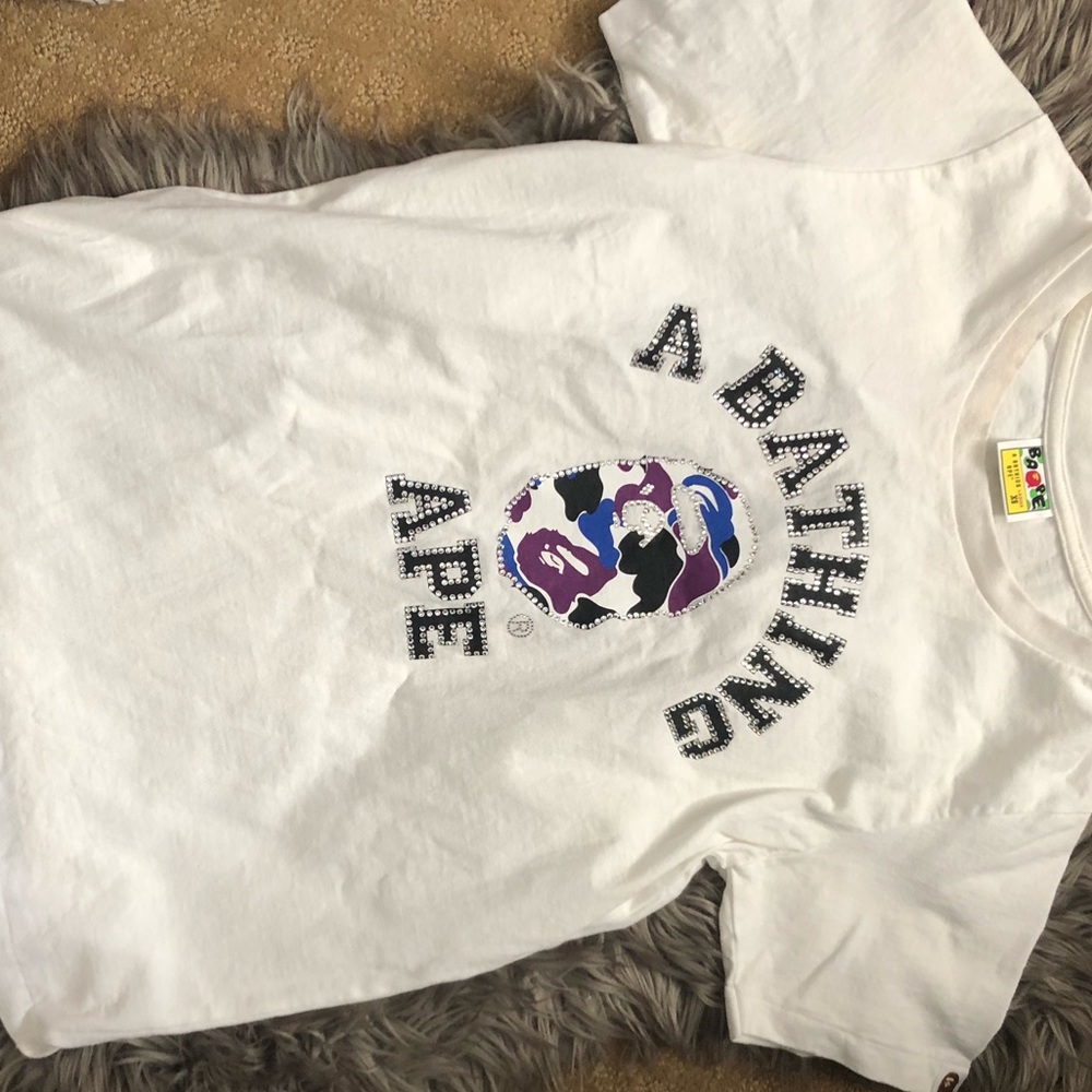 A BATHING APE SWAVORSKI T-SHIRT RARE